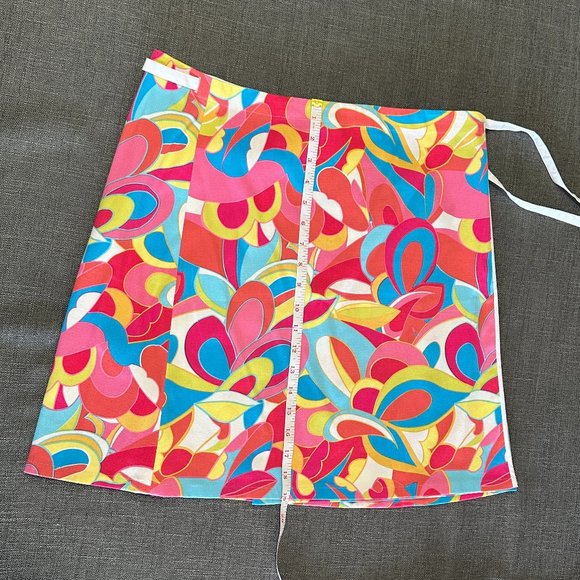 Abstract Floral Wrap Skirt by Willi Smith Size 10 - Picture 4 of 9